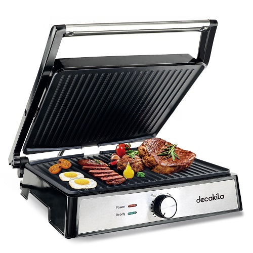 Decakila 850W Compact Contact Grill for 2 Slices