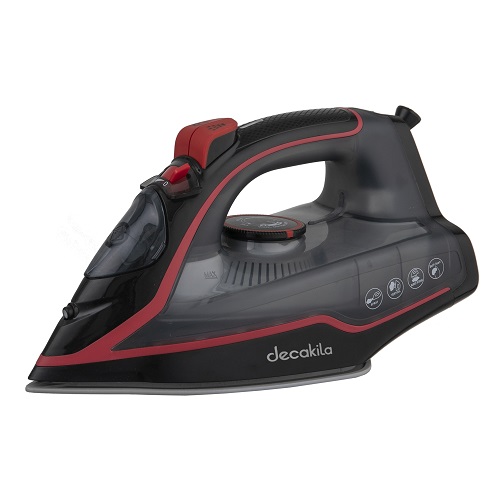 Decakila KEEN001W 2400W Steam Iron - 80g/Min Burst, 210ml Tank, Teflon Non-Stick Soleplate, Vertical