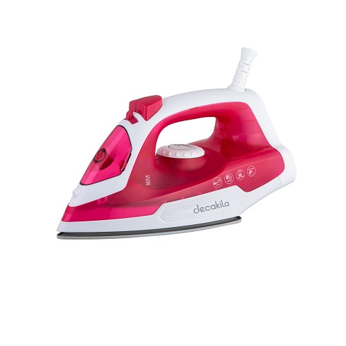 Decakila KEEN002R 1200W Steam Iron - 20g/Min, 200ml Tank, Teflon Plate, Basic Home Use