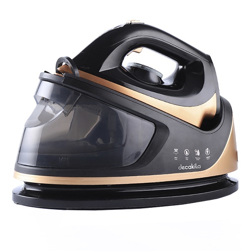 Decakila KEEN006B 2200W Steam Station Iron - 40g/Min, 220ml Tank, Ceramic 228x120mm Plate, SS Boiler