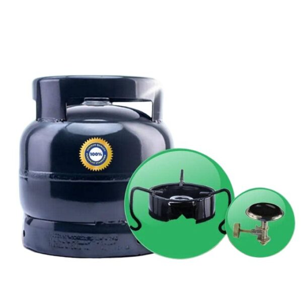 Sigma 6kg Domestic Gas Cylinder - Brass Valve, Refillable, Top Metal