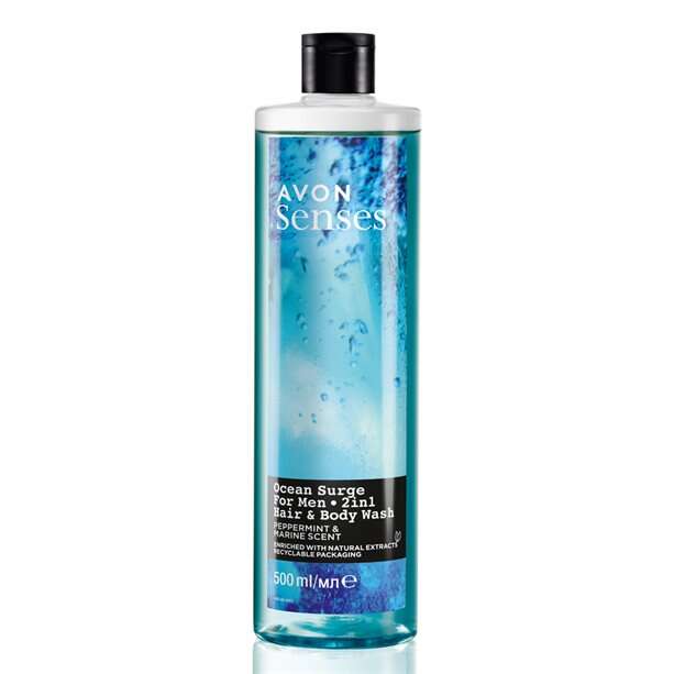 Avon Senses Ocean Surge Hair & Body Wash - Peppermint & Marine