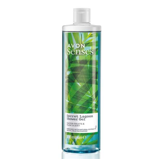 Avon Senses Secret Lagoon Shower Gel - 500ml, Water Fruits & Musk