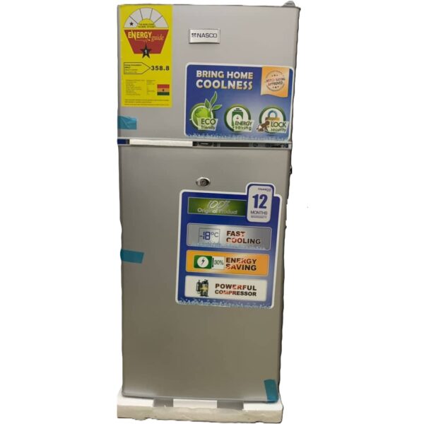 Nasco 110L Double Door Top Freezer Refrigerator