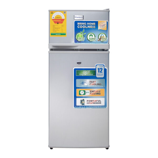 Nasco 95L Double Door Top Freezer Refrigerator - A+ Energy, Humidity Control