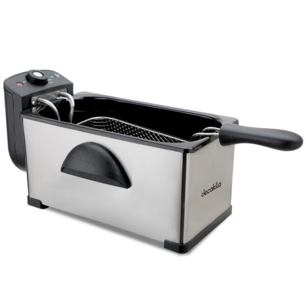 Decakila 3.0L Deep Fryer - 2000W, Stainless Steel, Adjustable Thermostat