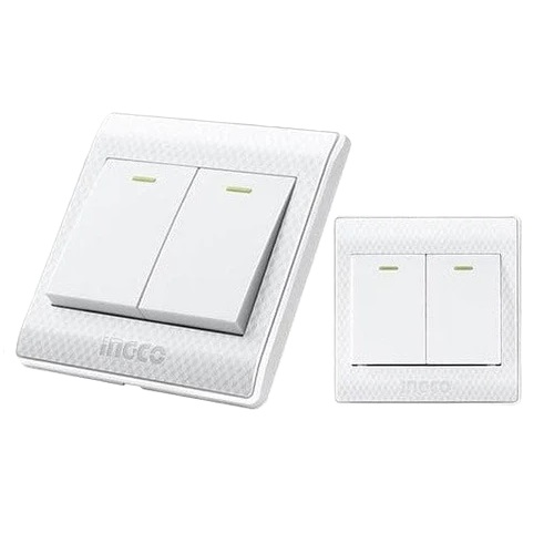 Ingco 2-Way 2-Gang Switch - 16A, 250V, C120, White