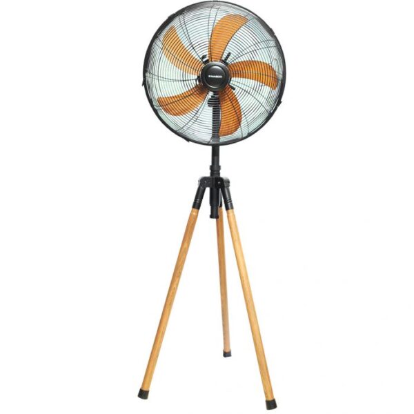Nasco 16″ Standing Fan - Wooden Finish, 5 Blade
