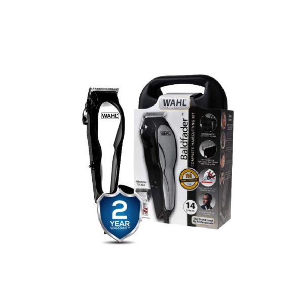 WAHL Baldfader Clipper - Close Cut, 4 Guide Combs, Vibration Motor