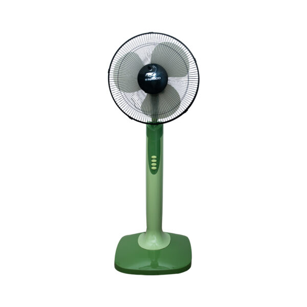 Nasco 16″ Rechargeable Standing Fan - 5 Blades, 3 Modes, Cord-Free