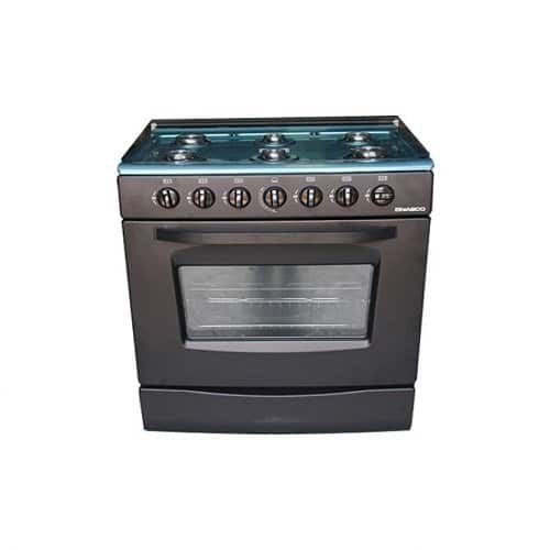 Nasco 6-Burner Gas Cooker with Oven - Stainless Steel, Glass Cover