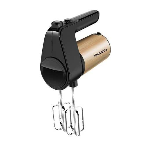 Nasco HM9106-GS Wooden Coating Hand Mixer – 300W, 6 Speeds