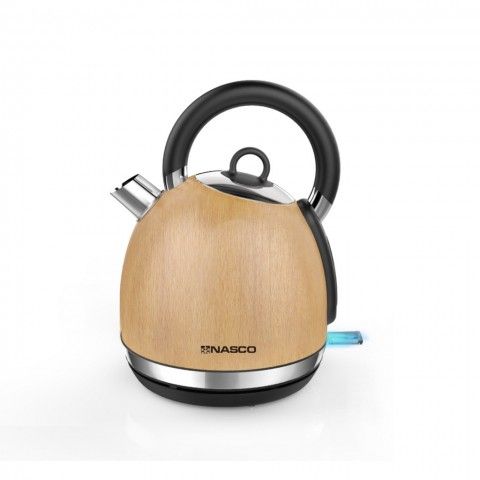 Nasco KE5501E-GS 1.7L Electric Kettle – Wooden Coating & Stainless Steel