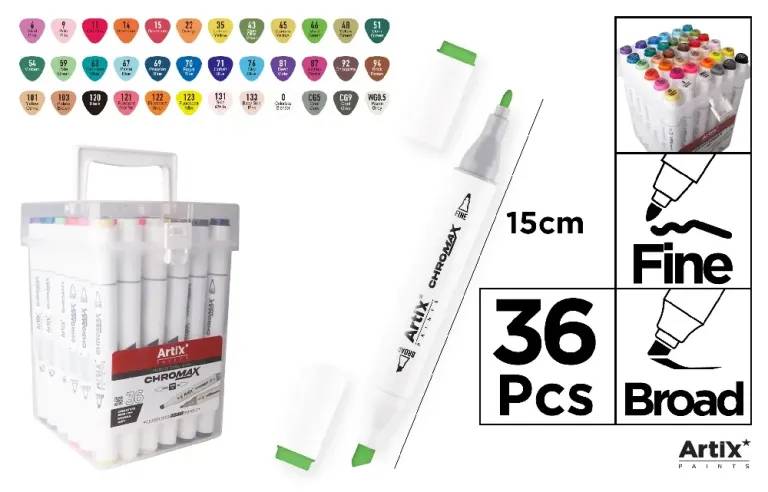 Double-tip Art Marker – Versatile Dual-Ended Marker for Drawing & Coloring