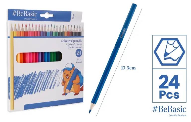 BeBasic Coloured Pencils – Vibrant Colors for Creative Expression