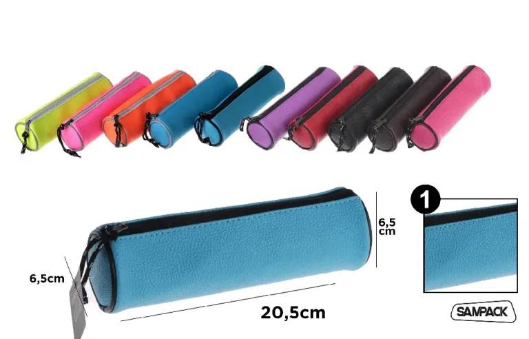 Polyester Round Pencil Case – Durable & Spacious Stationery Organizer