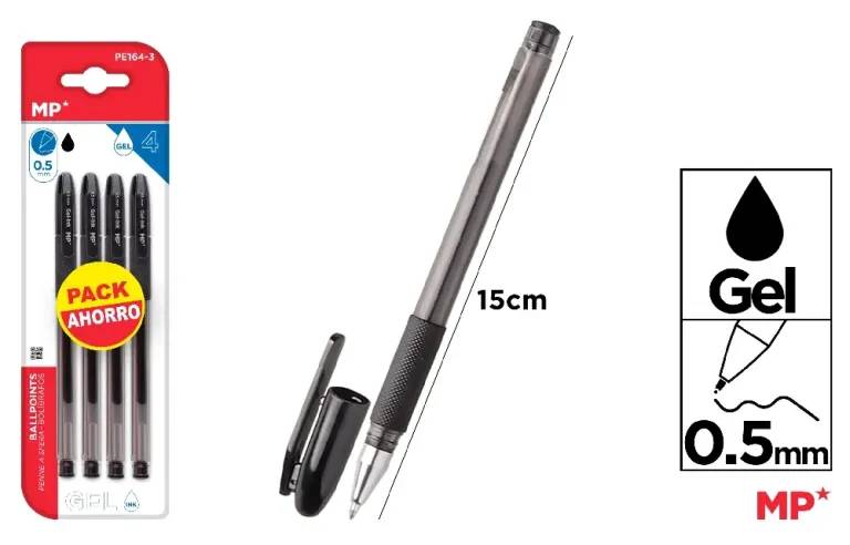 Set of Gel Ballpoint Pens – Pack of 4 Smooth Writing Gel Pens