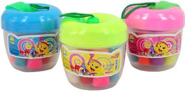 Play Dough for Kids – 10 Bright Colors with Bucket and Stencils (Pack of 2)