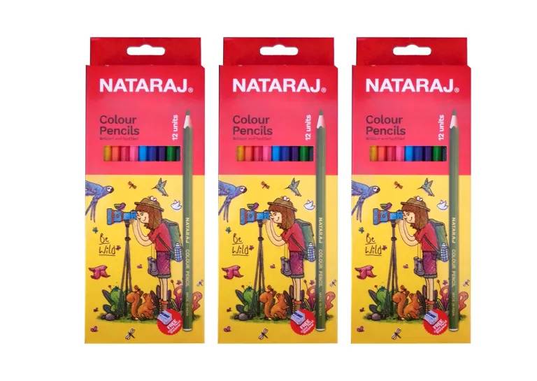 Nataraj Color Pencils – 12 Rich and Vibrant Shades for Creative Coloring