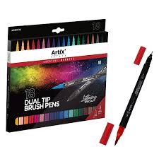 Artix Dual Tip Brush Pen – Calligraphy & Coloring for Ghanaian Creatives