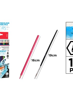 Water Color Pencils 12-Pack – Dual-Use Art Tool for Ghanaian Students