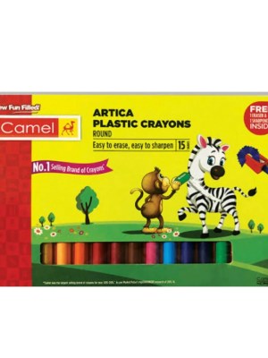 Camel Plastic Crayons 12 Shades – Durable for Ghanaian Preschool