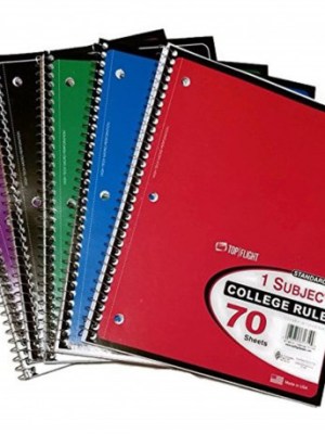 College Ruled Spiral Notebook 70 Sheets – Durable Writing Pad for Ghanaian JHS & SHS
