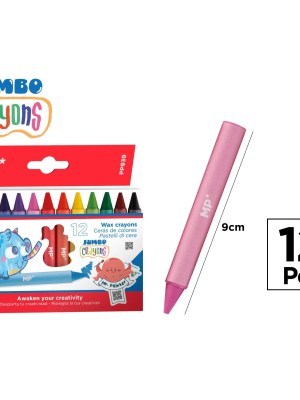 MP Wax Crayons 12-Color Pack – Classic Coloring for Ghanaian Kids