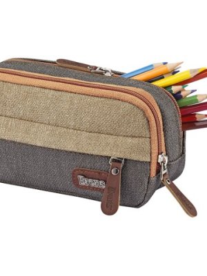 Brons Pencil Case Double Zip – Extra Space for Ghanaian JHS Artists