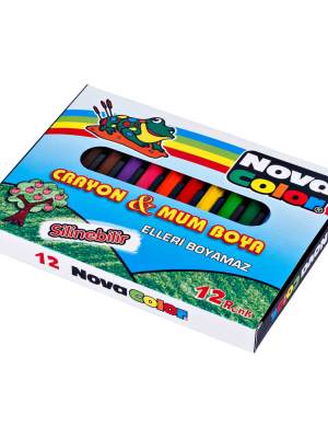 Nova Color Crayons 12-Color Pack – Smooth Wax Colors for Ghanaian Kids Drawing