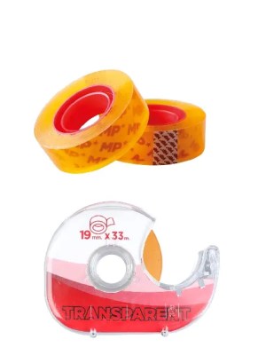 MP Transparent Tape with Dispenser 12mm x 25m – Office Essential for Ghanaian Schools