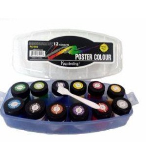 Mon-Ami Poster Colours 12-Color Set – Full Palette for Ghanaian School Art