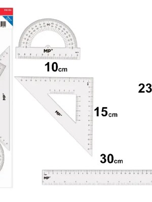 Set Square 45° & 60° Pair – Transparent for Ghanaian JHS & SHS Math
