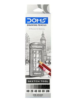 Doms Drawing Pencil 6-in-a-Pack – Shading Set for Ghanaian Art Students