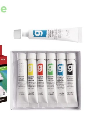 Gouache Paints 12-Color Set – Opaque Colors for Ghanaian Poster Art