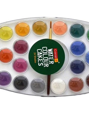 Camel Water Colour Cakes 24 Shades – Portable Palette for Ghanaian Painting