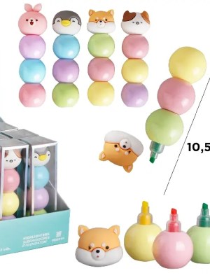 Animal Fluorescent Highlighter Set – Cute Study Tools for Ghanaian Kids