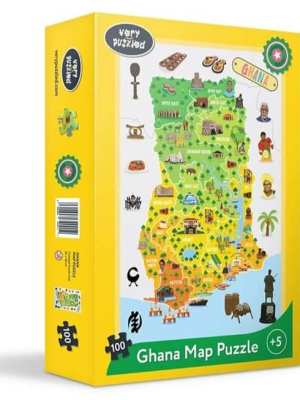 Ghana Map Puzzle 100 Pieces – Educational Game for Ghanaian Primary