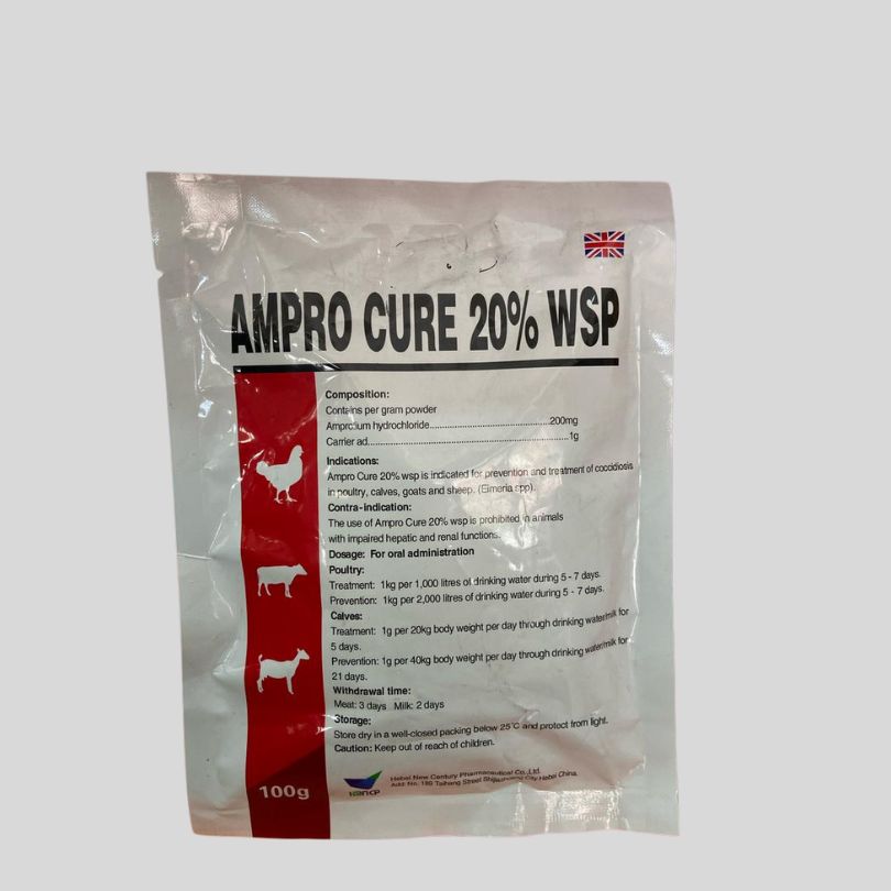 Amprocure 20% WSP – Water-Soluble Powder for Coccidiosis Treatment (200 mg/g Amprolium HCl)