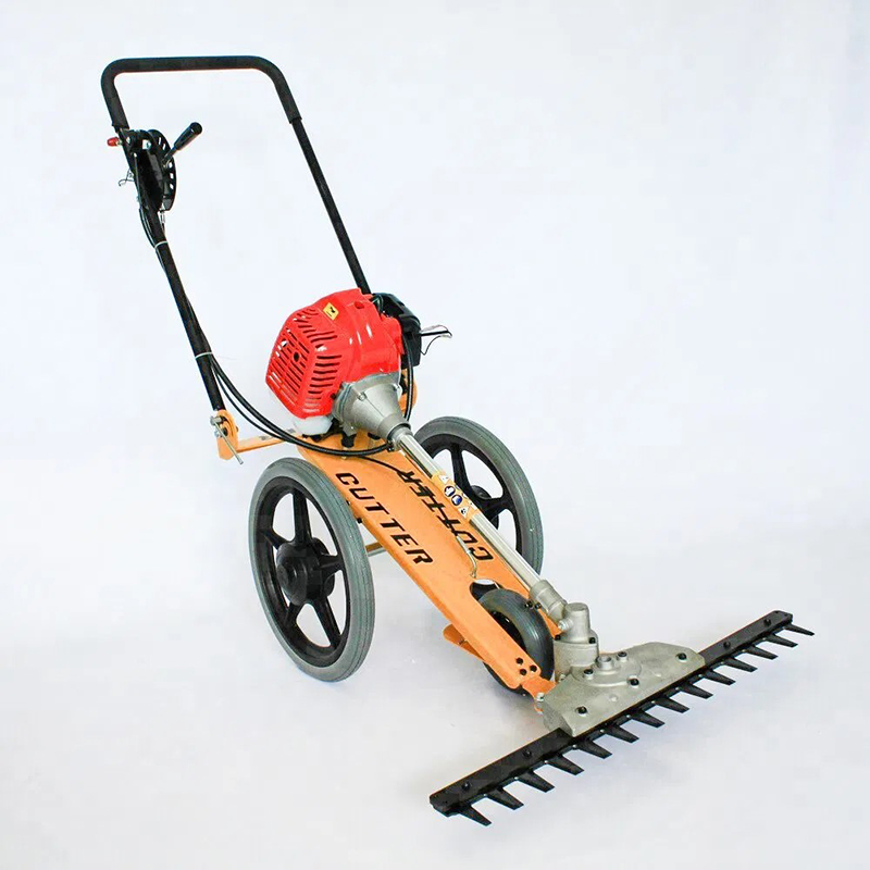 Hand Push Scythe Mower – Manual Walk-Behind Grass Cutter