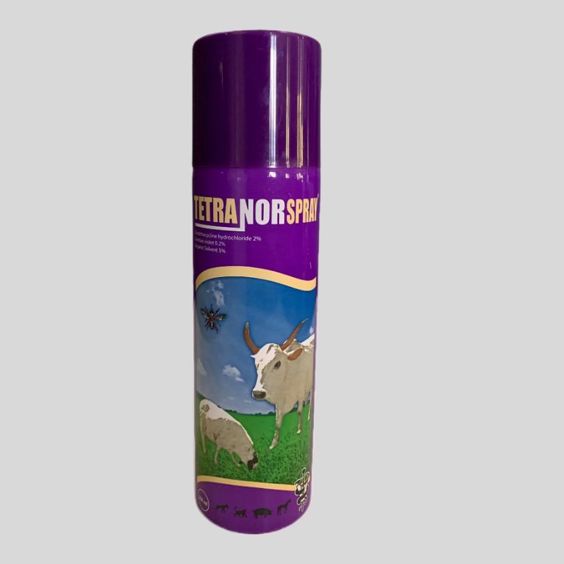 Tetranor Spray – Oxytetracycline Antibiotic for Wound & Skin Infection Care in Livestock