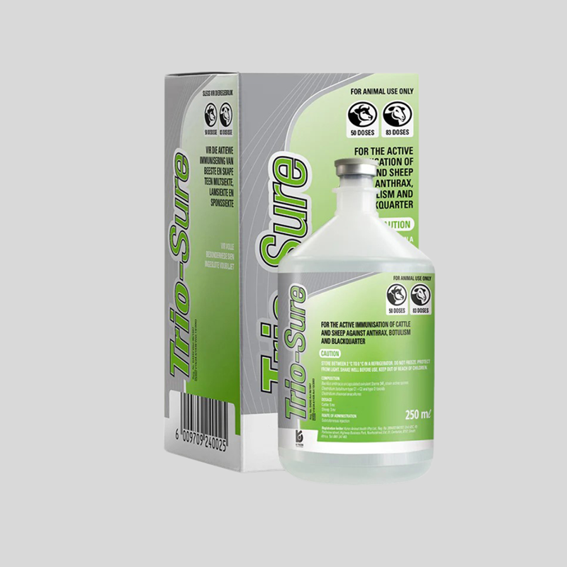 Trio-Sure 250ml – Comprehensive Vaccine for Cattle & Sheep Immunization