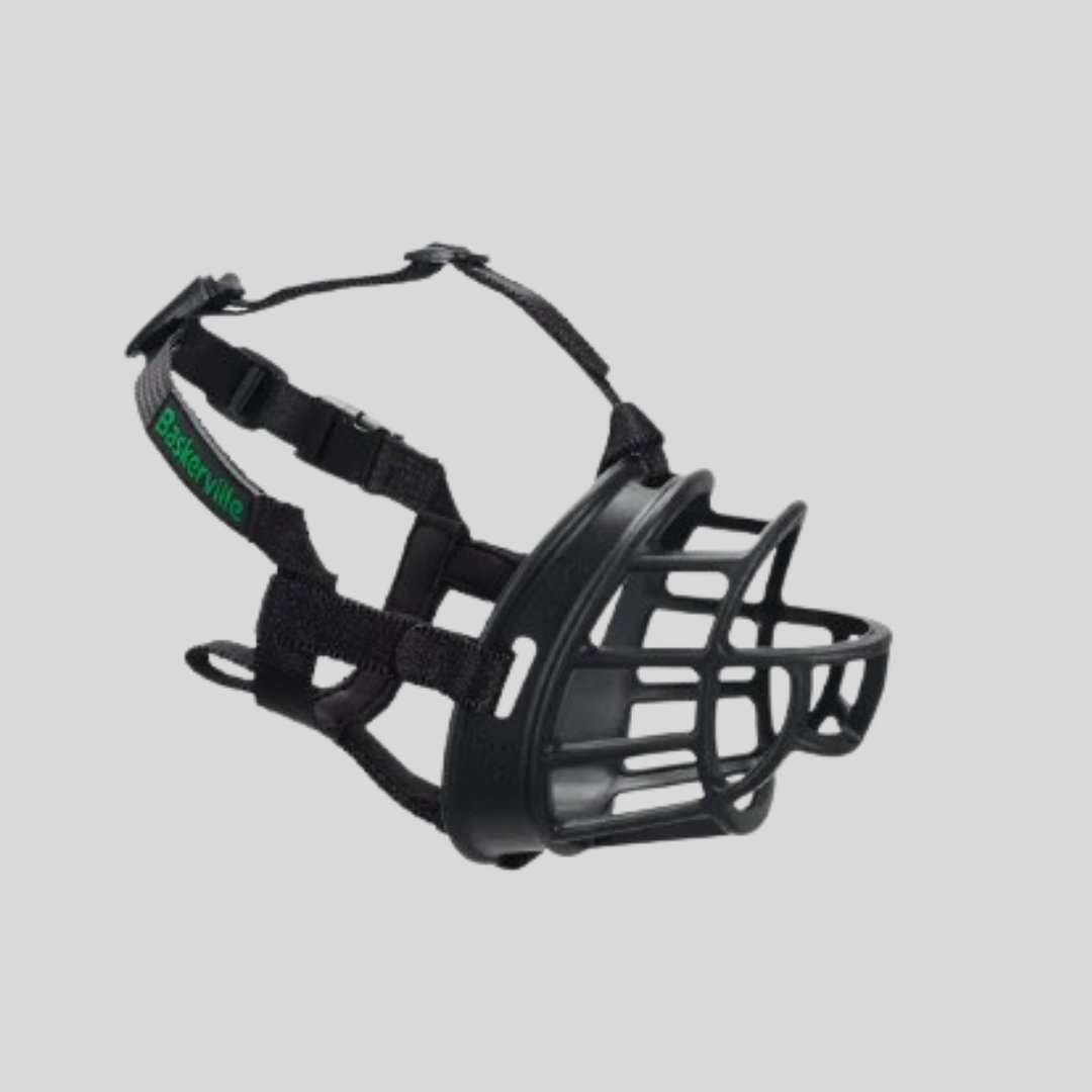 Dog Muzzle – Black (Comfort-Fit, Adjustable & Humane Restraint for Dogs of All Sizes)