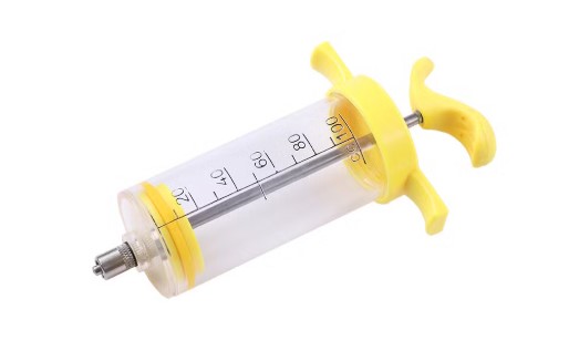 Plastic Steel Syringe H-type 100ml | Durable Veterinary Syringe for Accurate Livestock Dosing