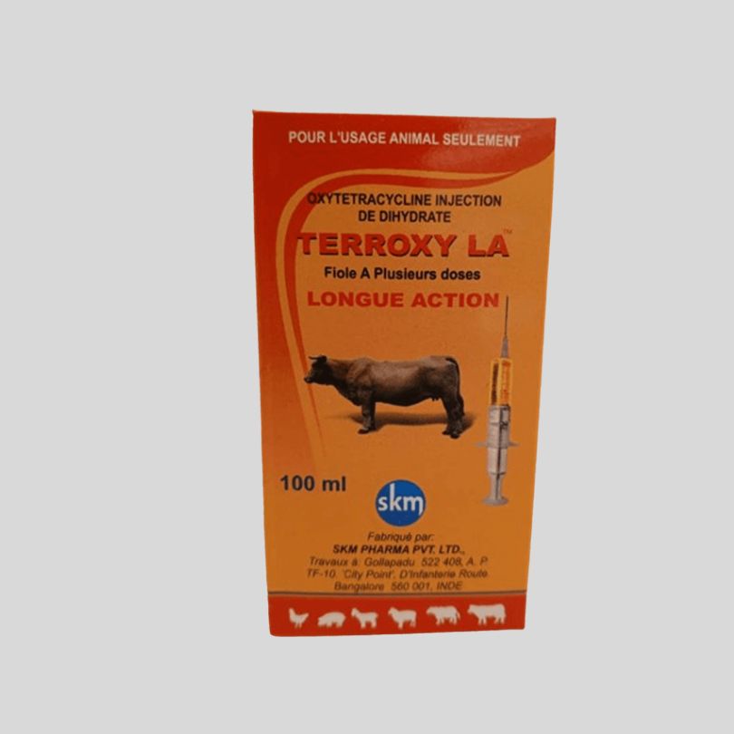 Terroxy 20% LA 100ml Injection | Long-Acting Oxytetracycline Antibiotic