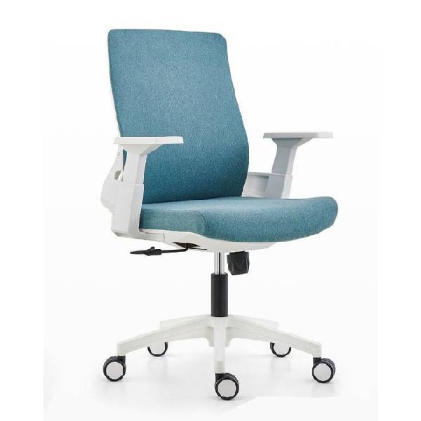 BARI Office Chair Turquoise Polypropylene Frame Ergonomic Desk Chair with High-Density Foam Seat D28kg/m³ Comfortable Office Seating for Home Study or Workspace 106cm Height