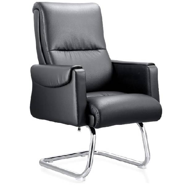 OR10 Armchair Black Modern Lounge Chair with High Resilience Foam Cushion, Polyurethane Structure Comfortable Accent Chair for Living Room, Office, or Waiting Area 107cm Height