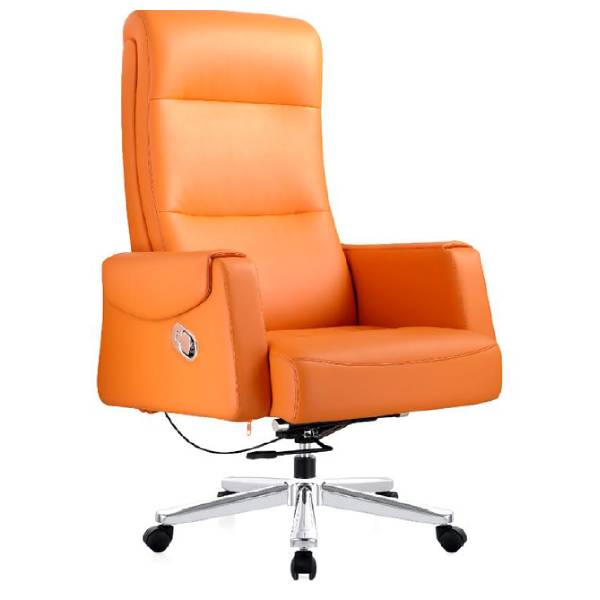 OR10 Armchair Orange Modern Lounge Chair with High Resilience Foam Cushion, Polyurethane Structure Comfortable Accent Chair for Living Room, Office, or Waiting Area 128cm Height