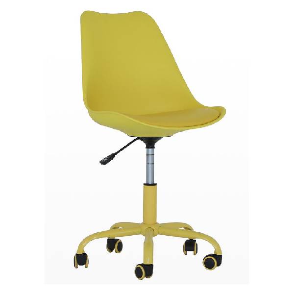 BLOKHUS Chair Yellow Polyester Armchair with High Resilience Foam Comfortable Accent Chair for Living Room, Bedroom, or Lounge – 92cm Height in Accra