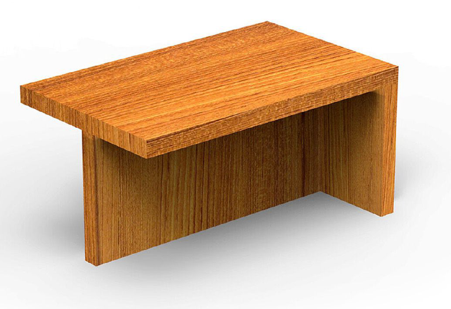 APEX Coffee Table 90cm Brown – Rectangular Living Room or Office Table with 45cm Height, Durable MFC Melamine Structure and Finish, Modern Minimalist Design